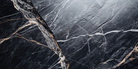Exotic, rustic ceramic floor tiles with natural black marble pattern, polished granite slice, Italian quartzite texture.