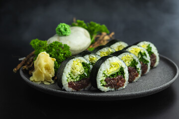 luxury tuna sushi rolls 