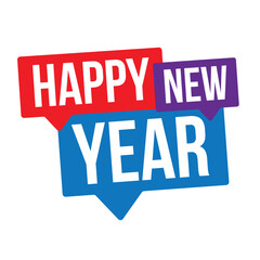 Happy New Year sign speech bubble