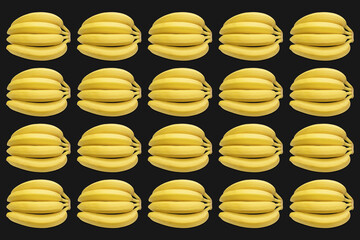 Pattren with a group of a bananas	