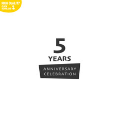 Creative 5 Year Anniversary Celebration Logo Design