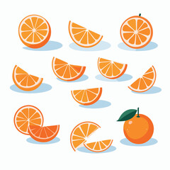 Orange fruit illustration cartoon vector design