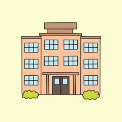 Naklejka premium illustration of building flat design 