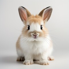 Obraz premium red rabbit on white background