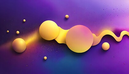 An abstract purple and gold background with circles. 