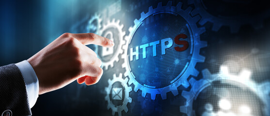 HTTPS. New HyperText Transfer Protocol Secure 2024. Web Internet concept
