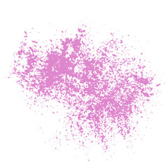 Vector template of decorative stain with semi-dry brush of rounded shape with jagged edges and splashes.
