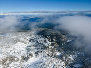 Winter view of Pirin Mountain near Polezhan and Bezbog Peaks, Bulgaria