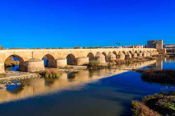 Fototapeta premium Roman bridge over Guadalquivir river in Cordoba, Spain