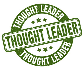 thought leader stamp. thought leader label. round grunge sign