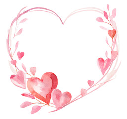Walentynkowa ramka serce - obrazy, fototapety, plakaty