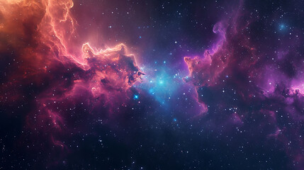 the nebula in space with stars  - obrazy, fototapety, plakaty