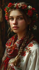 Generative AI : beautiful woman from Latvia, Latvia summer