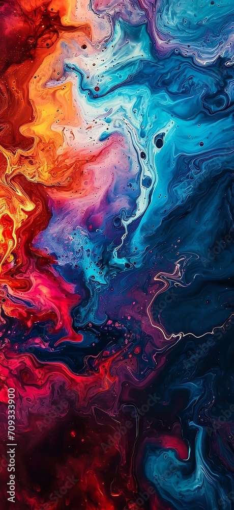 Poster generative ai : abstract gradient effects, desktop background, paint swirl