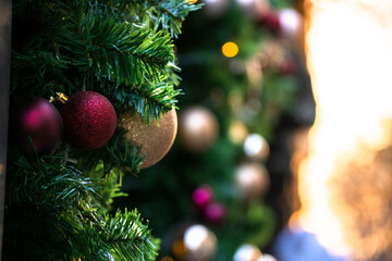 Christmas tree close up, decoration, Christmas mood