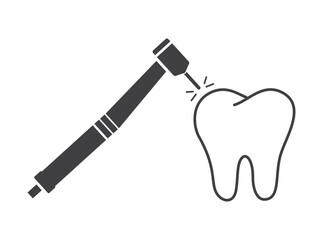 dental drill with tooth