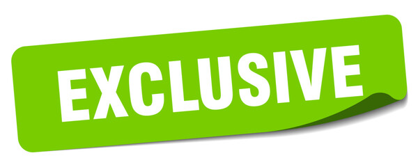 exclusive sticker. exclusive label