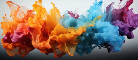 Abstract background of colorful paint splashes