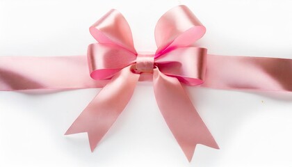 pink bow on white background