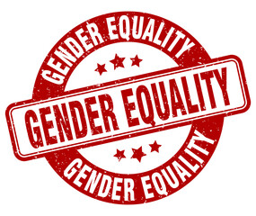 gender equality stamp. gender equality label. round grunge sign