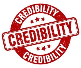 credibility stamp. credibility label. round grunge sign