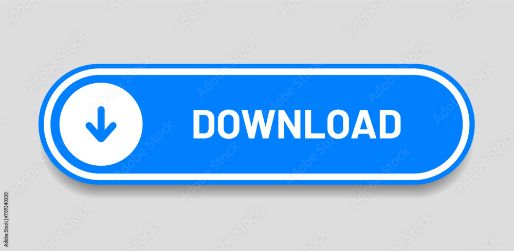 Poster 3D download button icon. Upload icon. Down arrow bottom side symbol. Click here button. Save cloud icon push button for UI UX, website, mobile application.