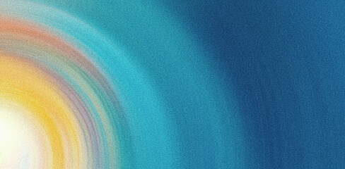 Abstract grainy textured background blue purple yellow vortex swirl color gradient noise texture retro banner design