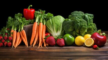 farm fresh food background illustration market vegetables, fruits sustainable, local nutrition farm fresh food background