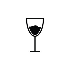 wine glass icon vector