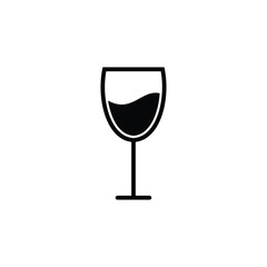 wine glass icon vector