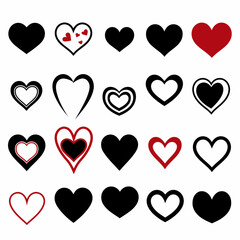 free vector heart collection set