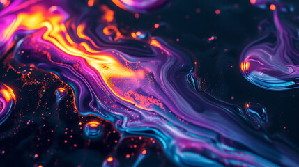 Liquid neon glow background. 