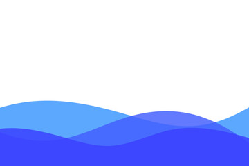 Blue sea waves with dynamic effect and a transparent background