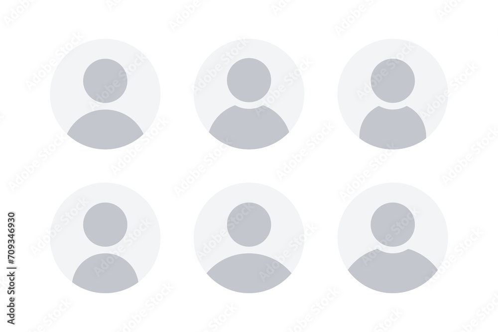 Poster User profile icon set. login or access authentication icon account symbol. vector avatar person icons in flat style