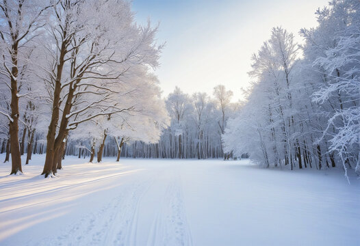 Festive winter scene stock image
