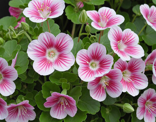 Blooms of Geranium Pelargonium plants