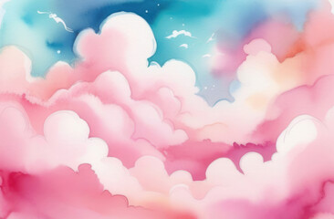 pink, clouds, dreams, airiness,