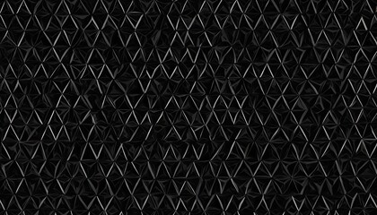 Modern abstract seamless geomatric dark black pattern background with lines Geometric print composed of triangles. Black triangle tiles pattern mosaic background - obrazy, fototapety, plakaty