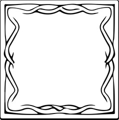 Vektorgrafik von keltischen Knoten Bilderrahmen, schwarz-wei&szlig;, modern pomp&ouml;s 