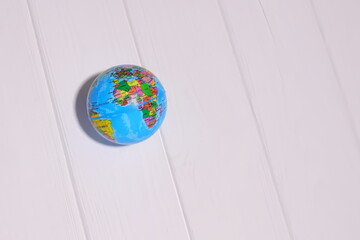 Earth globe sphere on white background, travel concept, globalization