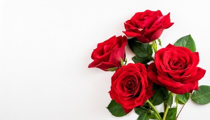 red roses with white background