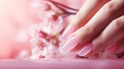 Obraz na płótnie Canvas Elegant nails and trendy manicure showcase beauty, sophistication, and creativity in modern nail art, offering a glimpse into the world of stylish and meticulously adorned fingertips.