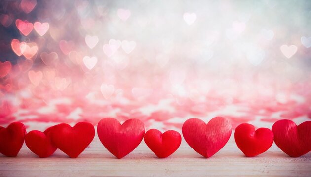 hearts bokeh background valentine s day background