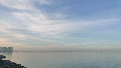 Obraz premium Manila bay on a Sunday morning