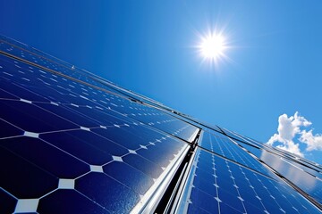 Solar cell green energy concept. Generative AI.