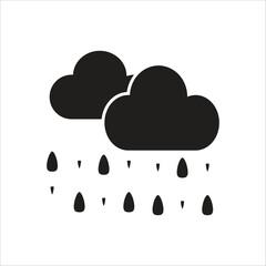 rainy vector icon line template