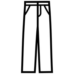 Pants Line Icon Vector Illustration 