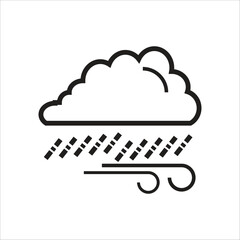 rainy vector icon line template