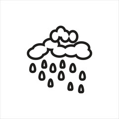 rainy vector icon line template
