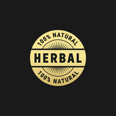 Herbs And Spices Logo Vector or Herbs And Spices Isolated Vector. Suitable for herbal, herbal, or spice logo purposes. Especially for herbal product logos and 100% herbal product labels.